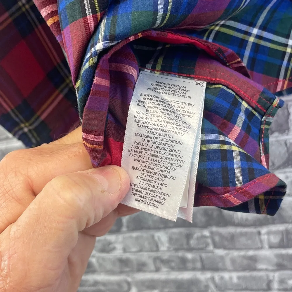 Ralph Lauren‎ Red and Blue Plaid Button-Down Shirt